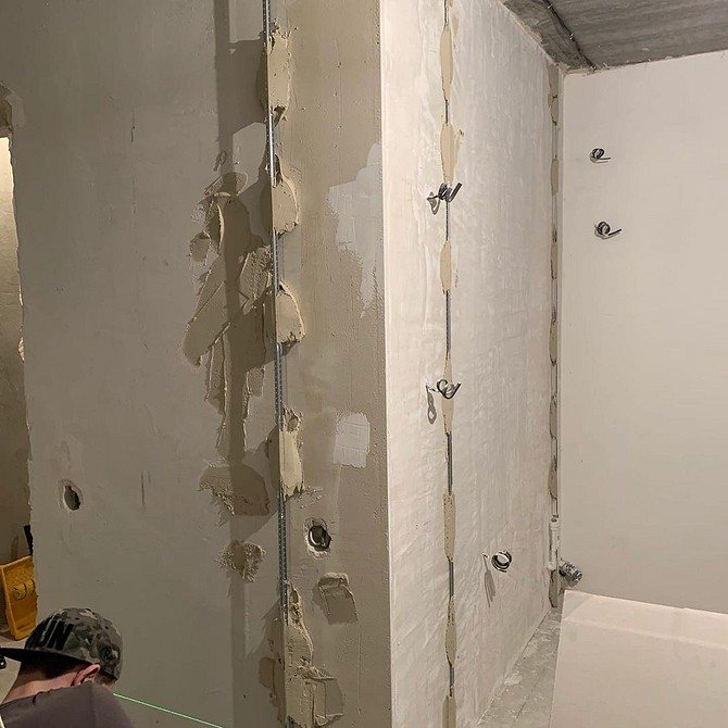 Оштукатуривание стен при помощи маяков: пошаговая инструкция
