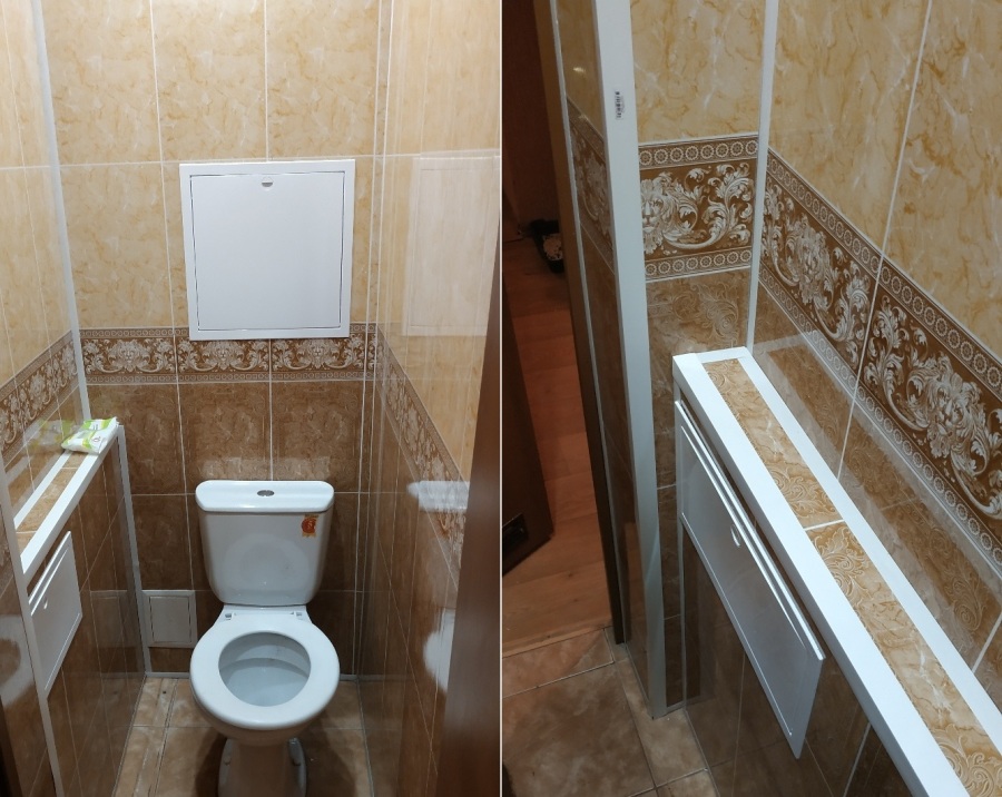 Отделка туалета пластиковыми панелями - пошаговая инсрукция