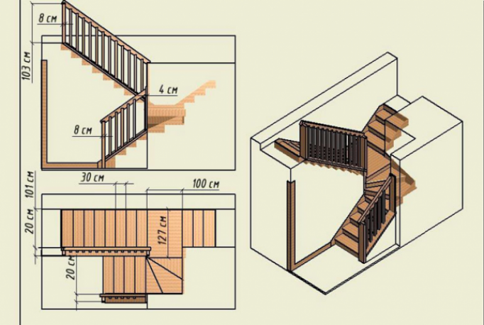 Как сделать лестницу с поворотными ступенями: пошаговая инструкция