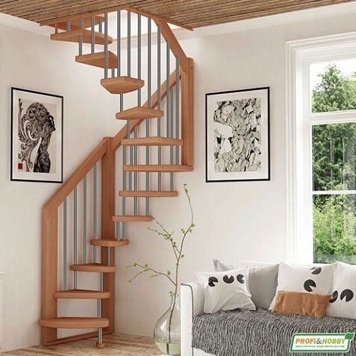 Виды компактных лестниц на второй этаж для небольших домов и маленьких площадей Сколько места занимают малогабаритные лестницы, варианты оптимального размещения конструкций